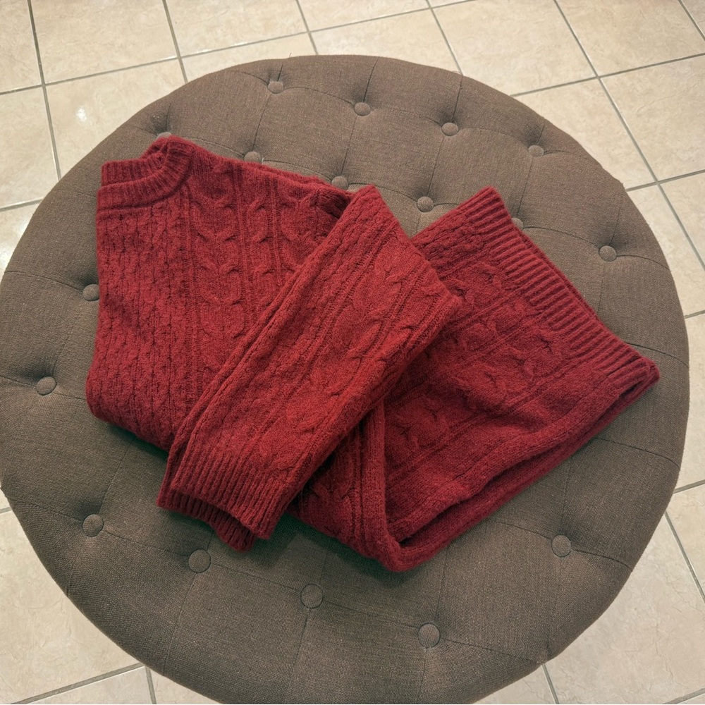 Universal Thread Long Sleeve Cable Knit Dress - Burgundy - Picture 4 of 4